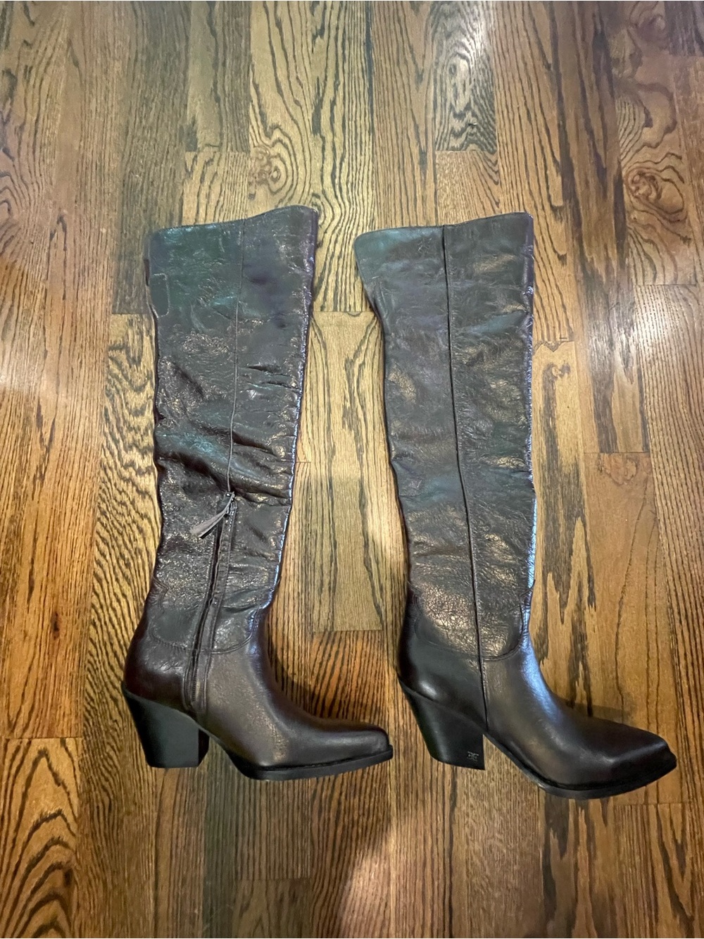 Sam Edelman Dark Brown Over-the-Knee Leather Boots